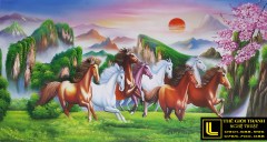 Tranh sơn dầu mã đáo thành công 94